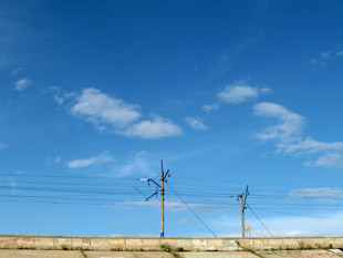 Sky over wires